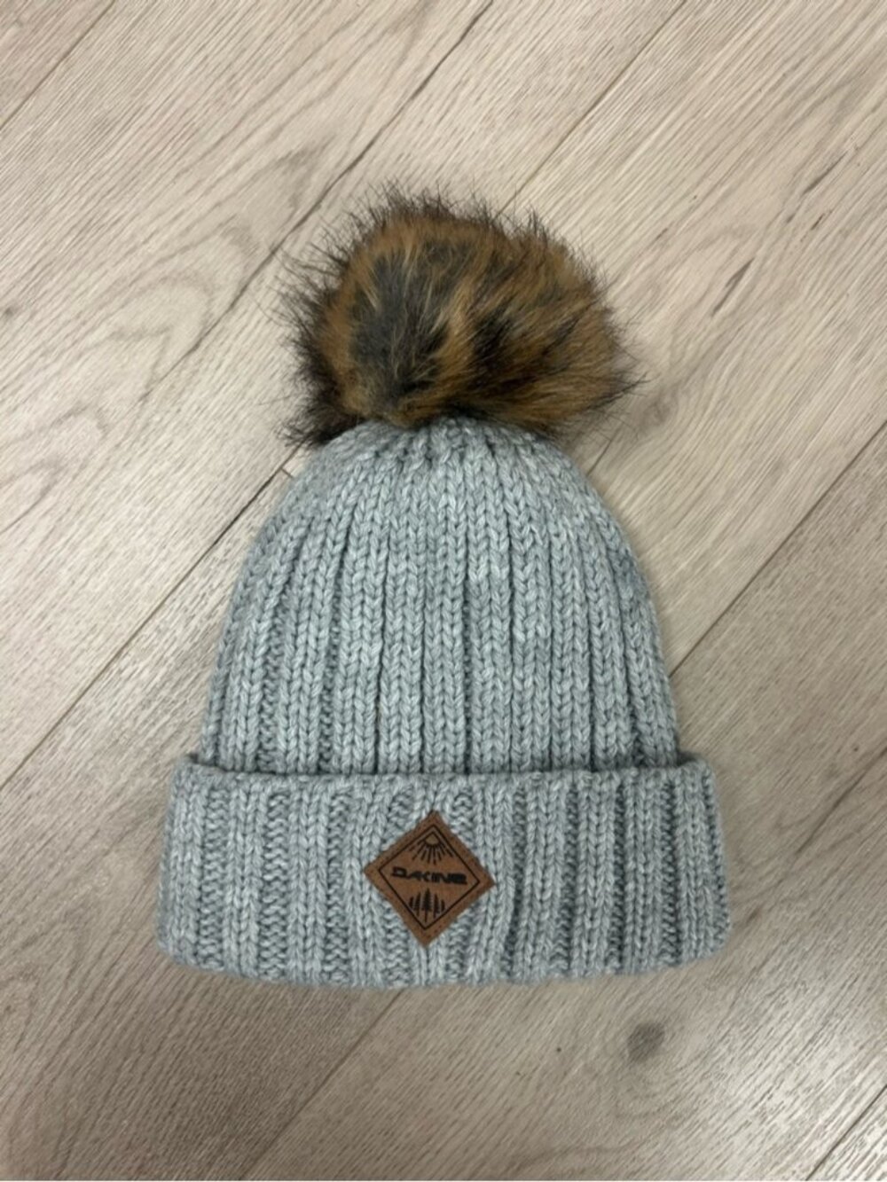 Dakine Grey Kylie‎ Beanie with Pom Pom